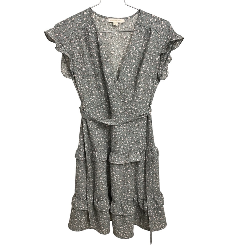 Monteau Women’s Floral Dress Green Size M